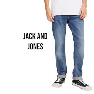 JACK AND JONES Tim Slim Fit | 32/32 | Textured Blue